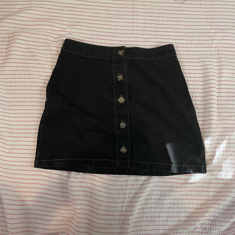 Forever 21 Black Jean Skirt